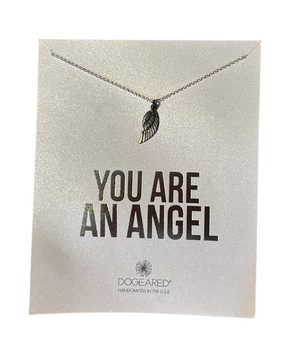 Dogeared Jewelry - DOGEARED Guardian Angel Silver Necklace 18” Chain + Angel Wing Charm | NWT